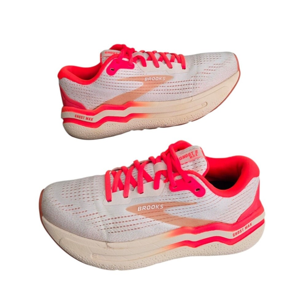 Brooks Ghost Max 2 Running Shoes Womens Size 8 Peach Coral 1204201B173